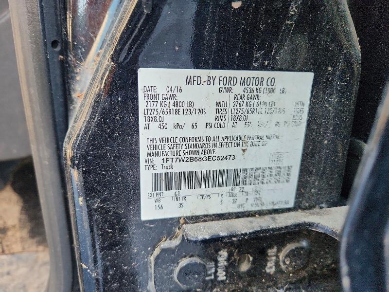 Aukcja sprzedaży 2016 Ford F250, vin: 1FT7W2B68GEC52473, numer aukcji: 52776746