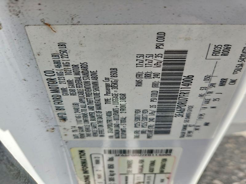 47928156 :رقم المزاد ، 3FA6P0RU7FR114006 vin ، 2015 Ford Fusion مزاد بيع
