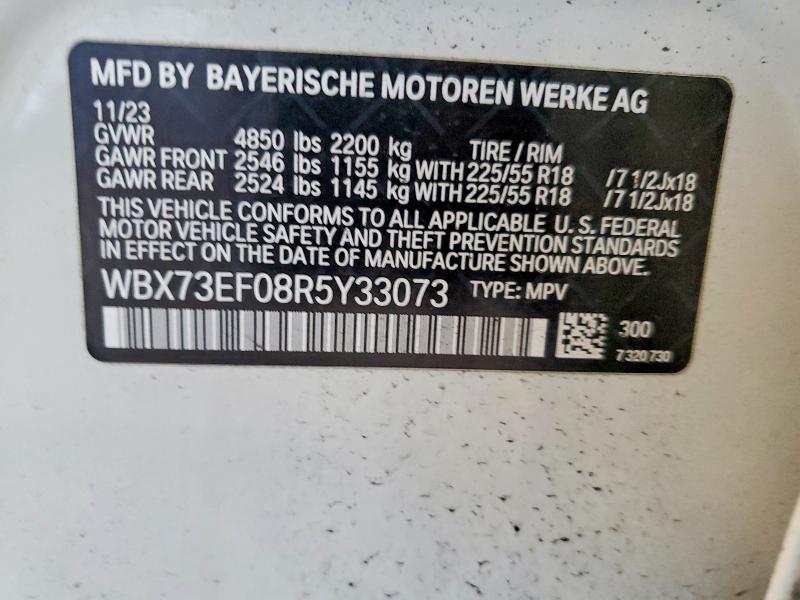 Продаж на аукціоні авто 2024 Bmw X1, vin: WBX73EF08R5Y33073, номер лоту: 50067466