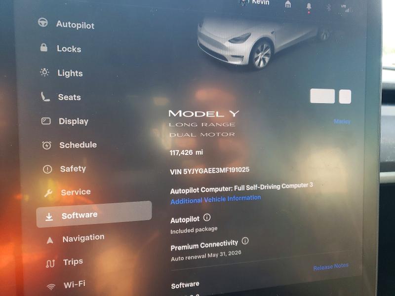 Продажа на аукционе авто 2021 Tesla Model Y, vin: 5YJYGAEE3MF191025, номер лота: 49763176