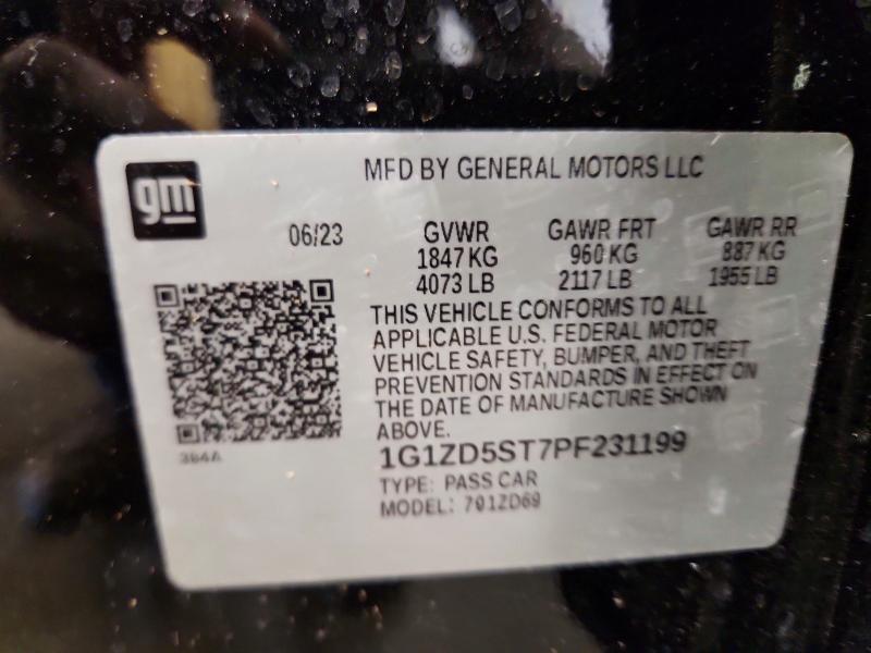 Aukcja sprzedaży 2023 Chevrolet Malibu, vin: 1G1ZD5ST7PF231199, numer aukcji: 50170296