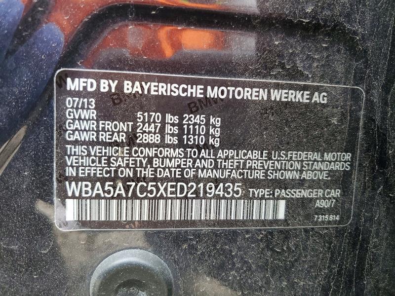 Продаж на аукціоні авто 2014 Bmw 528, vin: WBA5A7C5XED219435, номер лоту: 51772256