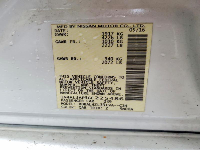 Продажа на аукционе авто 2016 Nissan Altima, vin: 1N4AL3AP3GC225486, номер лота: 49285826