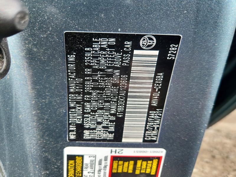 Продаж на аукціоні авто 2010 Toyota Camry, vin: 4T1BB3EK7AU123606, номер лоту: 50334836