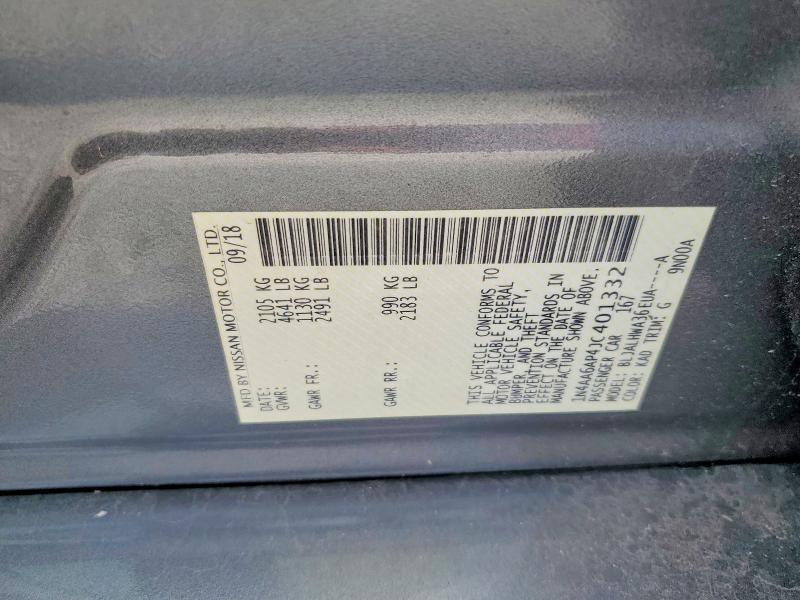 Продажа на аукционе авто 2018 Nissan Maxima, vin: 1N4AA6AP4JC401332, номер лота: 48169296