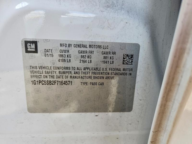 Продажа на аукционе авто 2015 Chevrolet Cruze, vin: 1G1PC5SB2F7164571, номер лота: 51376506