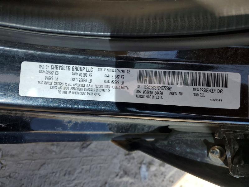 Продажа на аукционе авто 2012 Chrysler 200, vin: 1C3CCBCB7CN277382, номер лота: 50330706
