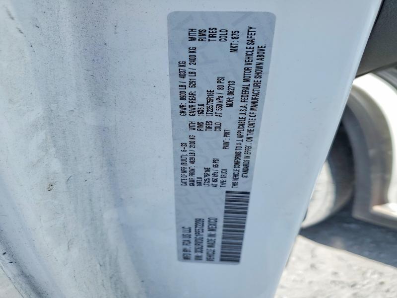 48093296 :رقم المزاد ، 3C6LRVDG1PE572209 vin ، 2023 Ram Promaster 2500 مزاد بيع
