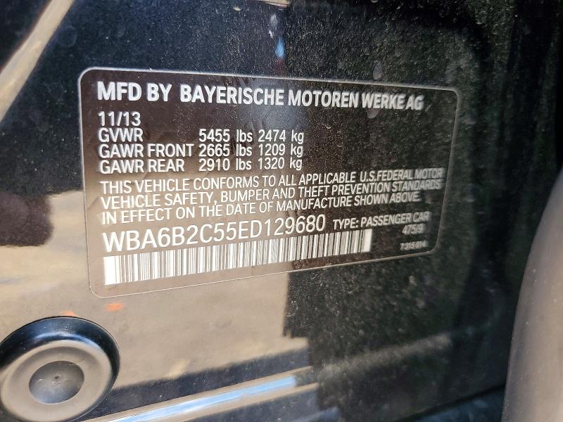 2014 Bmw 650 მანქანა იყიდება აუქციონზე, vin: WBA6B2C55ED129680, აუქციონის ნომერი: 49320356