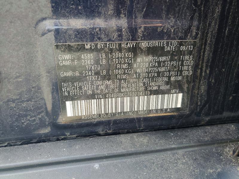 Продажа на аукционе авто 2014 Subaru Outback, vin: 4S4BRBKC7E3234719, номер лота: 52010426