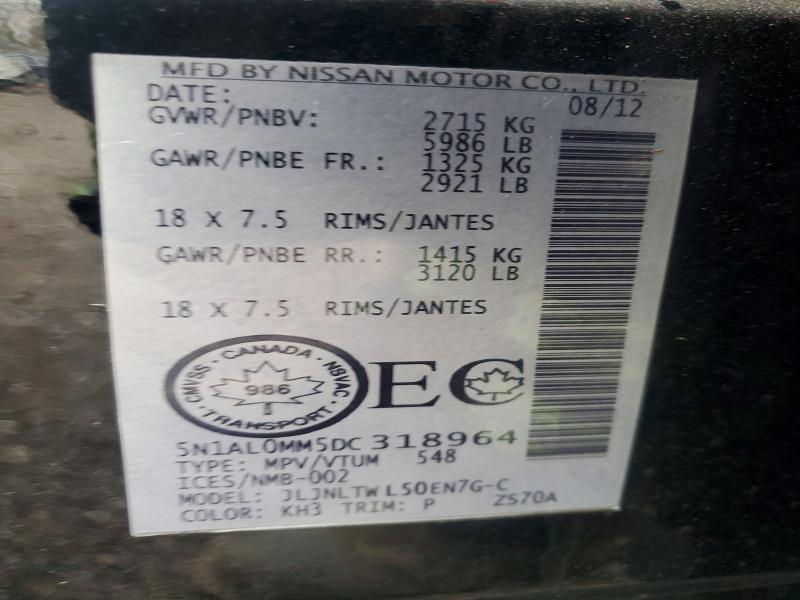 Продажа на аукционе авто 2013 Infiniti Jx35, vin: 5N1AL0MM5DC318964, номер лота: 50933726