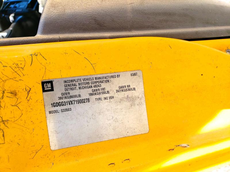 48977586 :رقم المزاد ، 1GDGG31VX71900278 vin ، 2007 Gmc Savana مزاد بيع