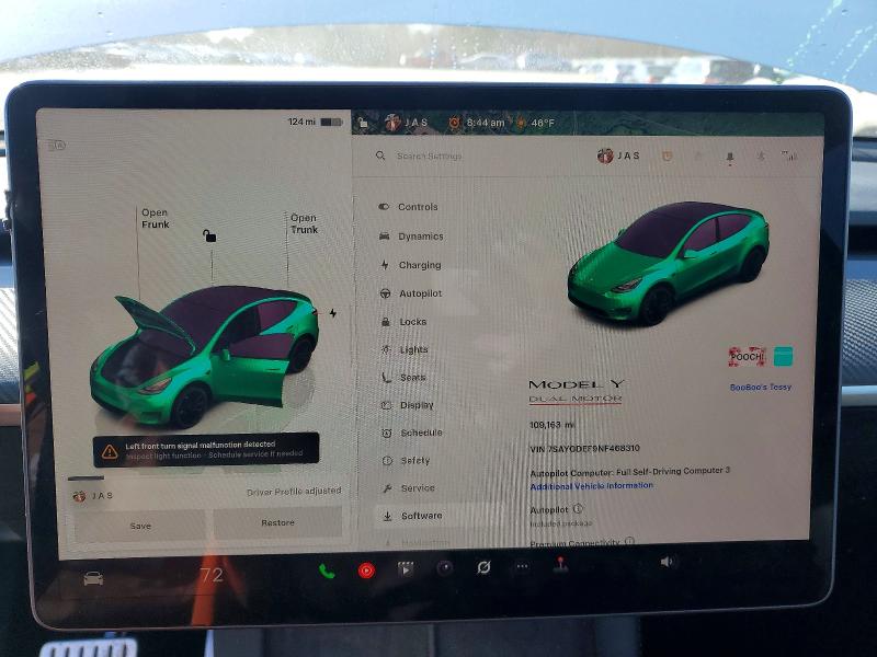 Aukcja sprzedaży 2022 Tesla Model Y, vin: 7SAYGDEF9NF468310, numer aukcji: 48241576