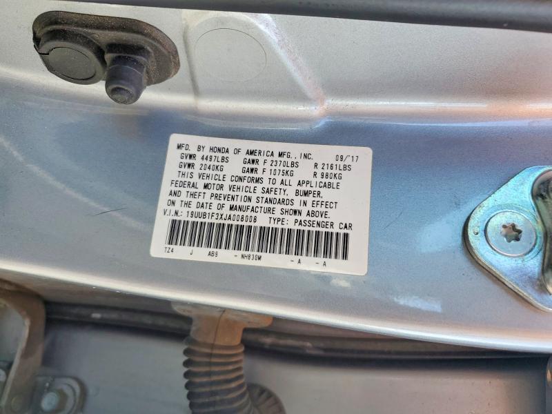 Aukcja sprzedaży 2018 Acura Tlx, vin: 19UUB1F3XJA008008, numer aukcji: 48925136