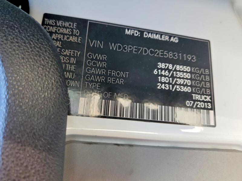 2014 Mercedes-benz Sprinter მანქანა იყიდება აუქციონზე, vin: WD3PE7DC2E5831193, აუქციონის ნომერი: 50674246