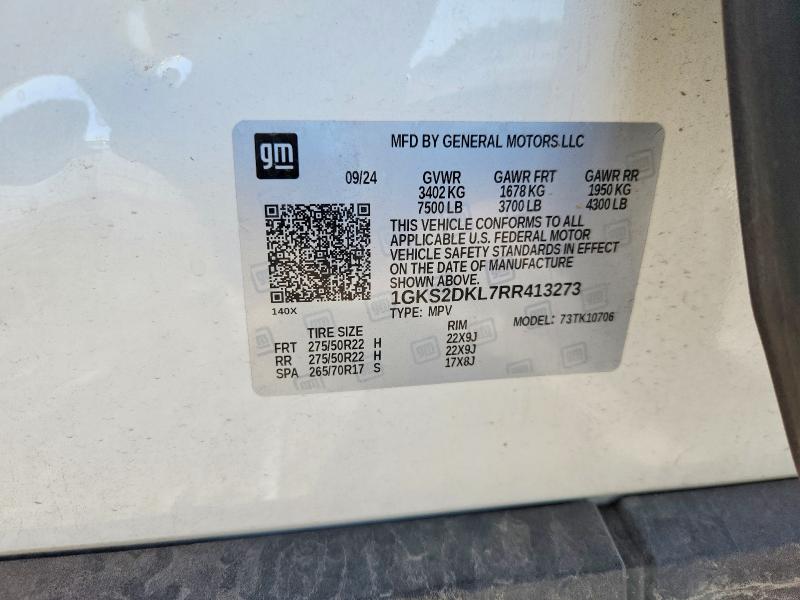 Продаж на аукціоні авто 2024 Gmc Yukon, vin: 1GKS2DKL7RR413273, номер лоту: 51693536