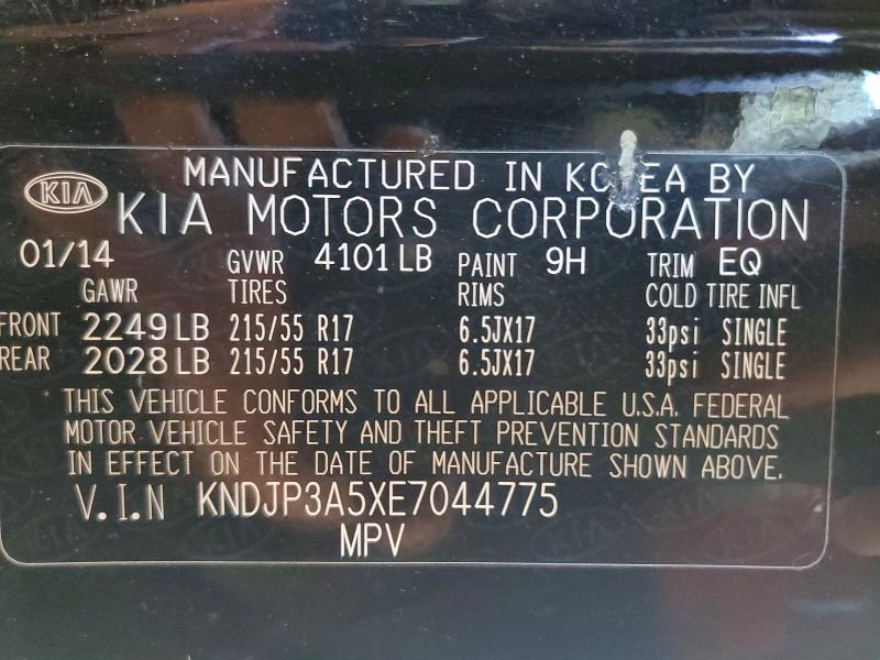 49401476 :رقم المزاد ، KNDJP3A5XE7044775 vin ، 2014 Kia Soul مزاد بيع