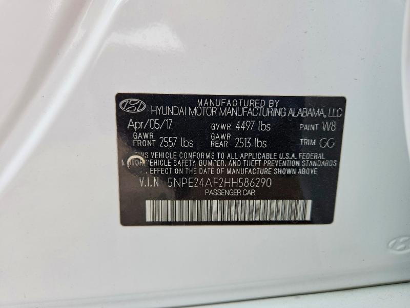 Aukcja sprzedaży 2017 Hyundai Sonata, vin: 5NPE24AF2HH586290, numer aukcji: 51482896