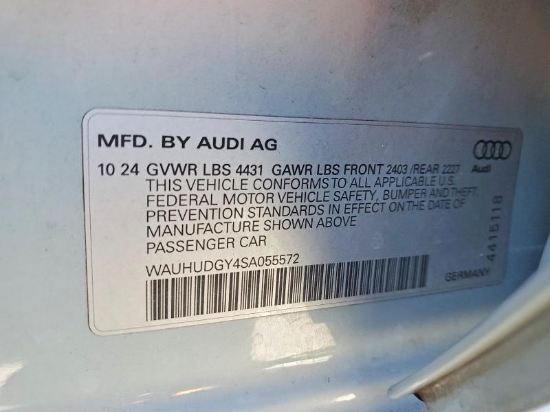 Продажа на аукционе авто 2025 Audi A3, vin: WAUHUDGY4SA055572, номер лота: 48702006