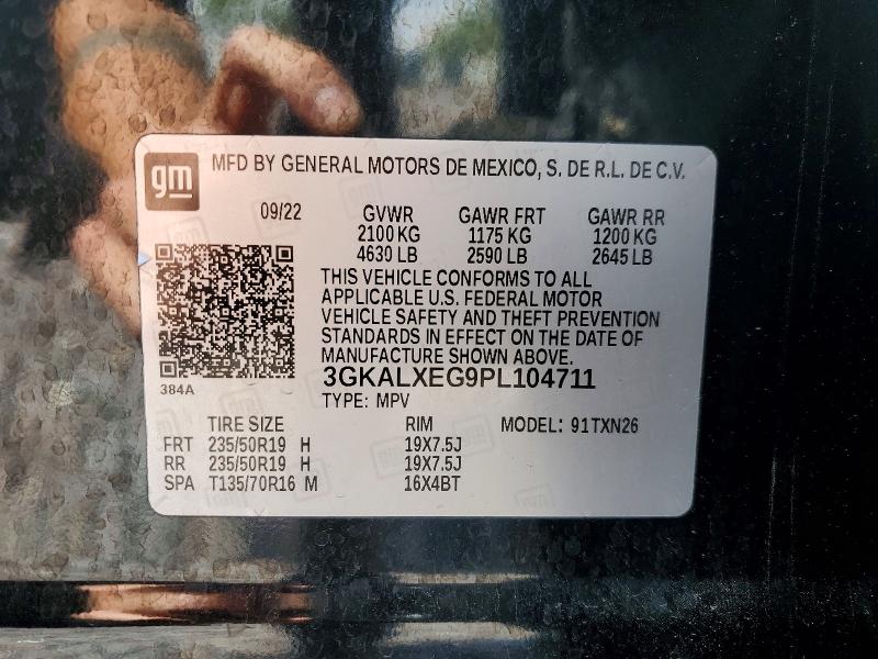 2023 Gmc Terrain მანქანა იყიდება აუქციონზე, vin: 3GKALXEG9PL104711, აუქციონის ნომერი: 51780696