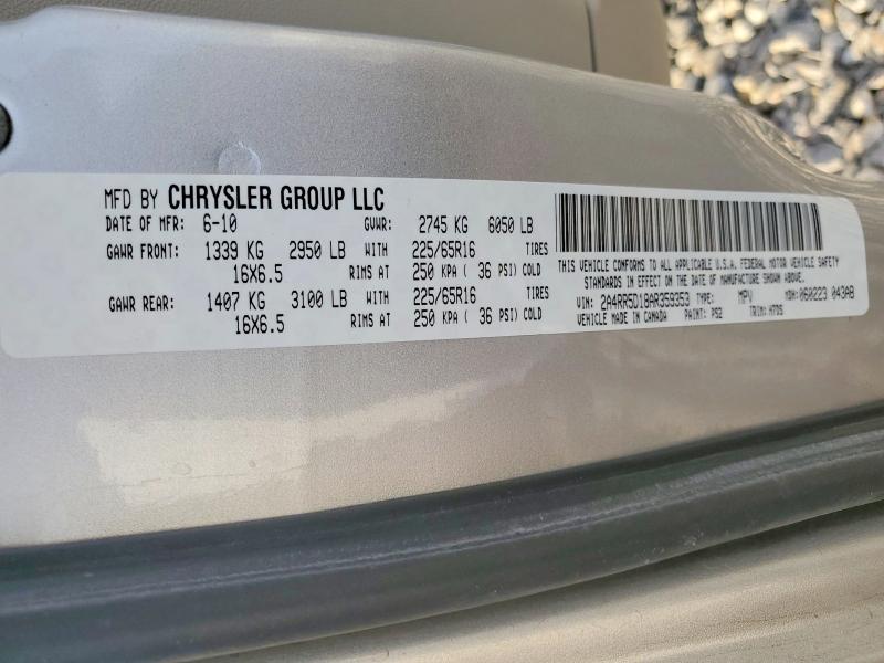 Продажа на аукционе авто 2010 Chrysler Town & Country, vin: 2A4RR5D18AR359353, номер лота: 50134636
