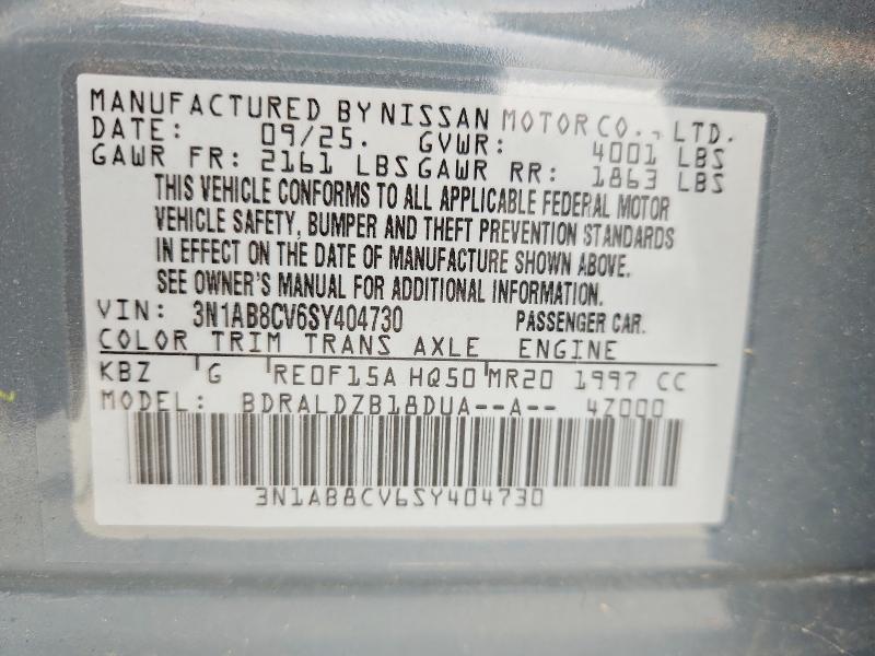 Продажа на аукционе авто 2025 Nissan Sentra, vin: 3N1AB8CV6SY404730, номер лота: 49166316