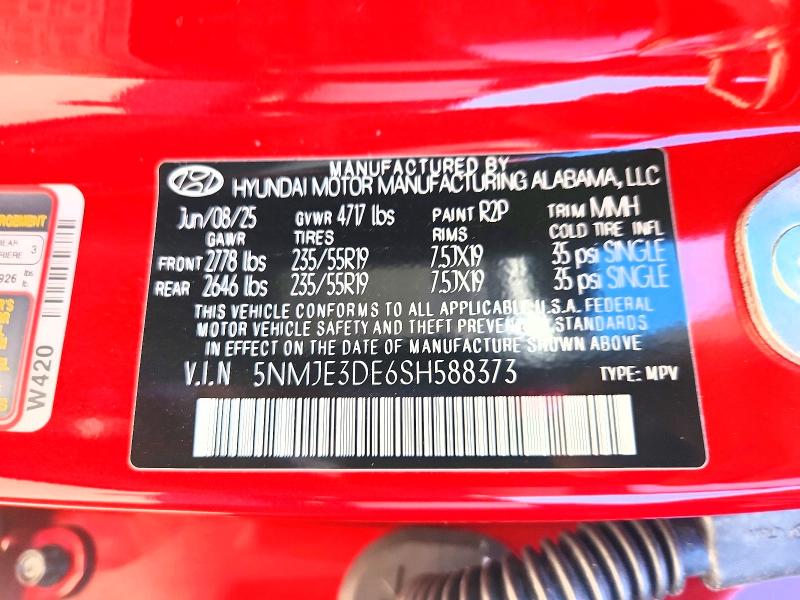 Aukcja sprzedaży 2025 Hyundai Tucson, vin: 5NMJE3DE6SH588373, numer aukcji: 48896626