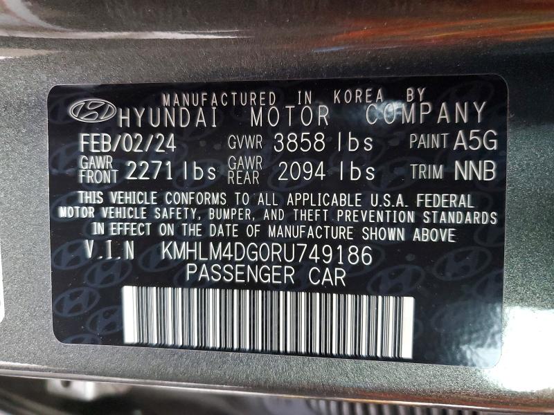Продаж на аукціоні авто 2024 Hyundai Elantra, vin: KMHLM4DG0RU749186, номер лоту: 48822386