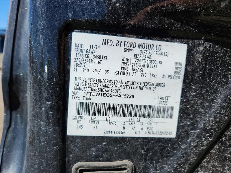 Aukcja sprzedaży 2015 Ford F150, vin: 1FTEW1EG5FFA15728, numer aukcji: 46240396