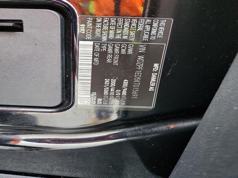 Продаж на аукціоні авто 2019 Mercedes-benz Sprinter, vin: WDZPF1ED5KT015691, номер лоту: 48929876