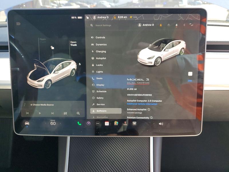 Продаж на аукціоні авто 2018 Tesla Model 3, vin: 5YJ3E1EB0JF099193, номер лоту: 50510356