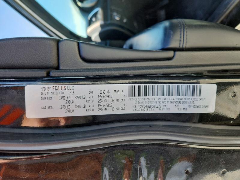 Продаж на аукціоні авто 2015 Jeep Grand Cherokee, vin: 1C4RJFAG9FC761975, номер лоту: 48926306