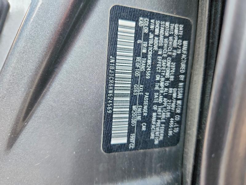 Aukcja sprzedaży 2019 Niss Rogue Sport, vin: JN1BJ1CR6KW624569, numer aukcji: 51073316