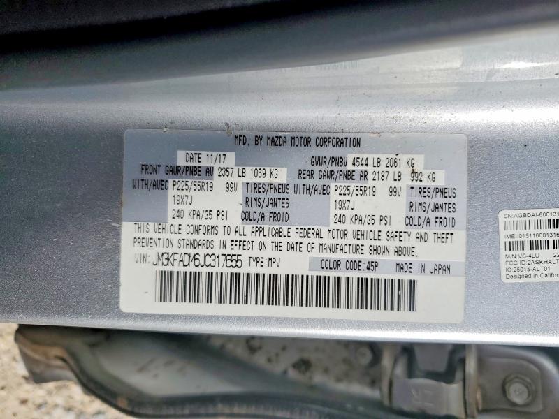 Aukcja sprzedaży 2018 Mazda Cx-5, vin: JM3KFADM6J0317655, numer aukcji: 48357246
