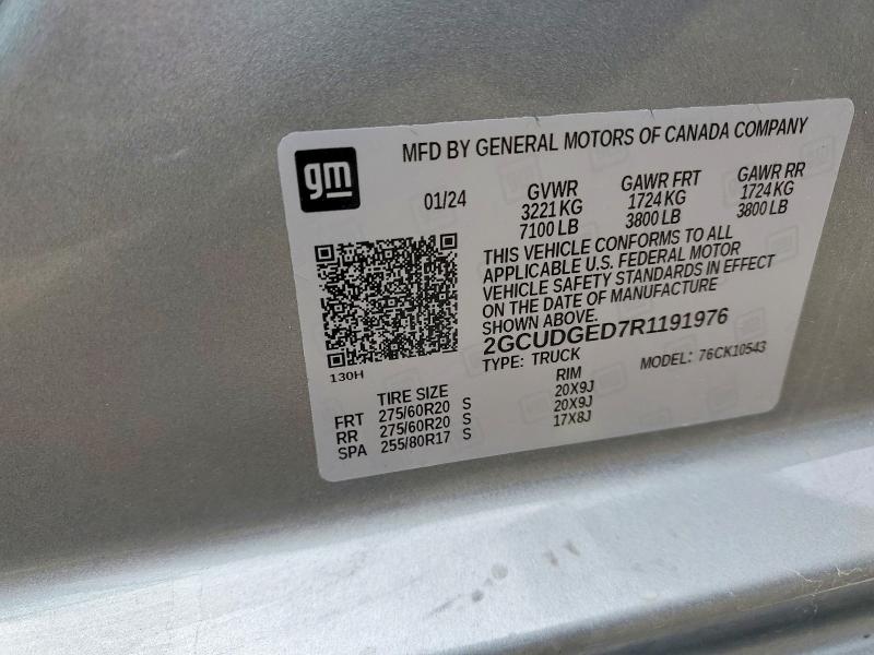 Auction sale of the 2024 Chevrolet Silverado, vin: 2GCUDGED7R1191976, lot number: 49496906