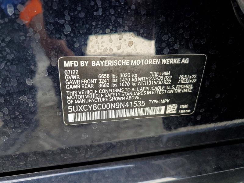 Продажа на аукционе авто 2022 Bmw X6, vin: 5UXCY8C00N9N41535, номер лота: 50631046