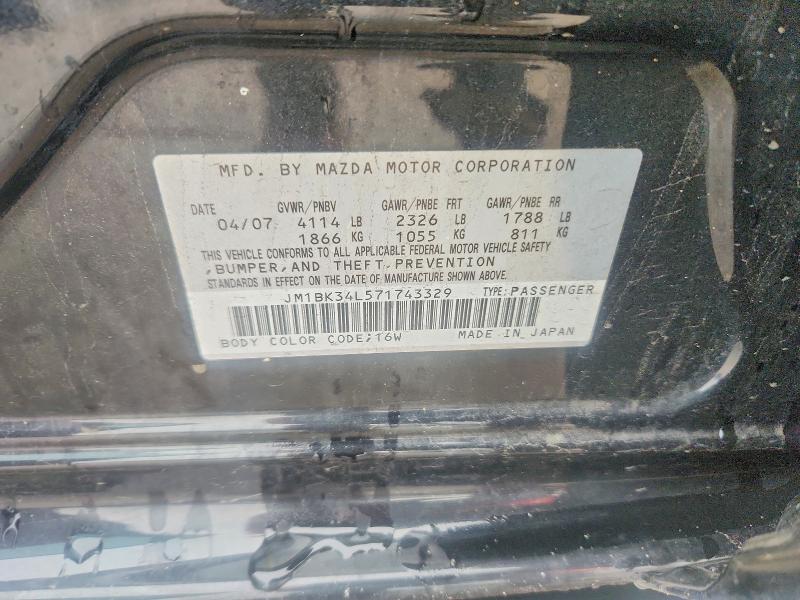 50792636 :رقم المزاد ، JM1BK34L571743329 vin ، 2007 Mazda Speed مزاد بيع