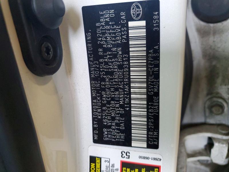 Aukcja sprzedaży 2024 Toyota Camry, vin: 4T1KZ1AK1RU093813, numer aukcji: 51780716