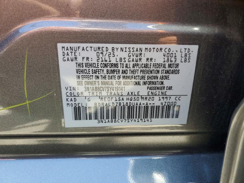 Продаж на аукціоні авто 2025 Nissan Sentra, vin: 3N1AB8CV7SY419141, номер лоту: 51370376