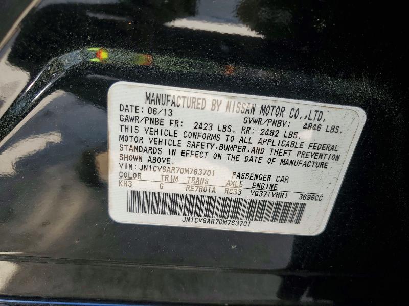 Aukcja sprzedaży 2013 Infiniti G37 Sedan, vin: JN1CV6AR7DM763701, numer aukcji: 48177806