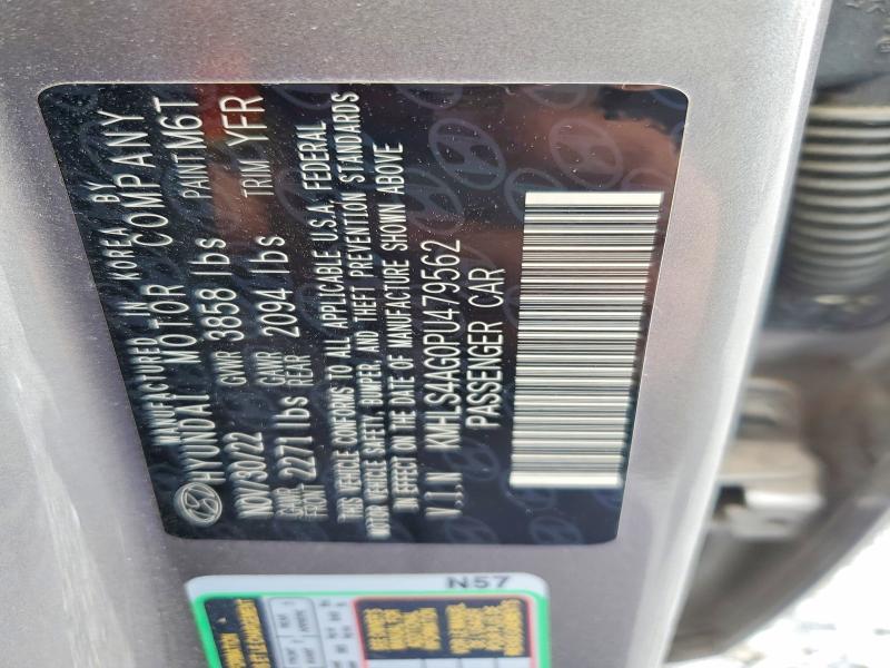 50452696 :رقم المزاد ، KMHLS4AG0PU479562 vin ، 2023 Hyundai Elantra مزاد بيع