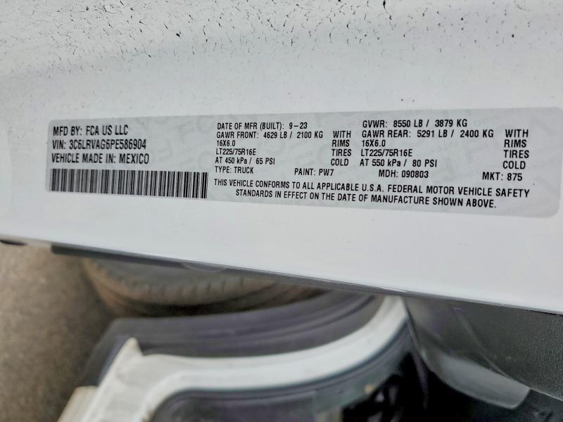 Продажа на аукционе авто 2023 Ram Promaster 1500, vin: 3C6LRVAG6PE586904, номер лота: 49497546
