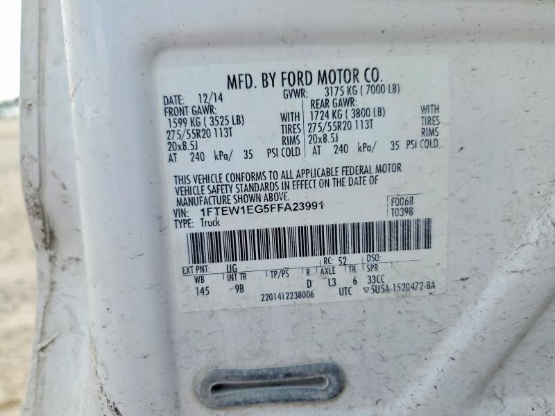 Aukcja sprzedaży 2015 Ford F150, vin: 1FTEW1EG5FFA23991, numer aukcji: 49862616
