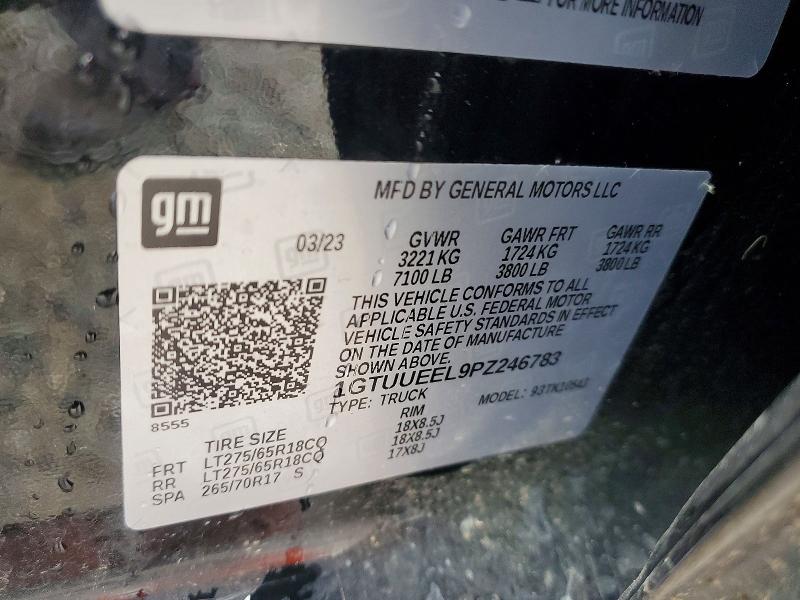 Продажа на аукционе авто 2023 Gmc Sierra, vin: 1GTUUEEL9PZ246783, номер лота: 50652796