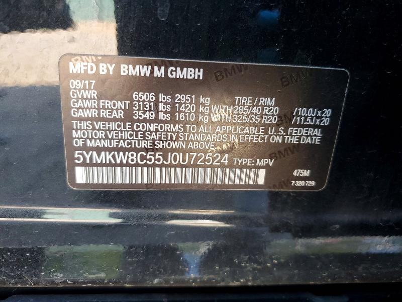 Продажа на аукционе авто 2018 Bmw X6, vin: 5YMKW8C55J0U72524, номер лота: 51343936
