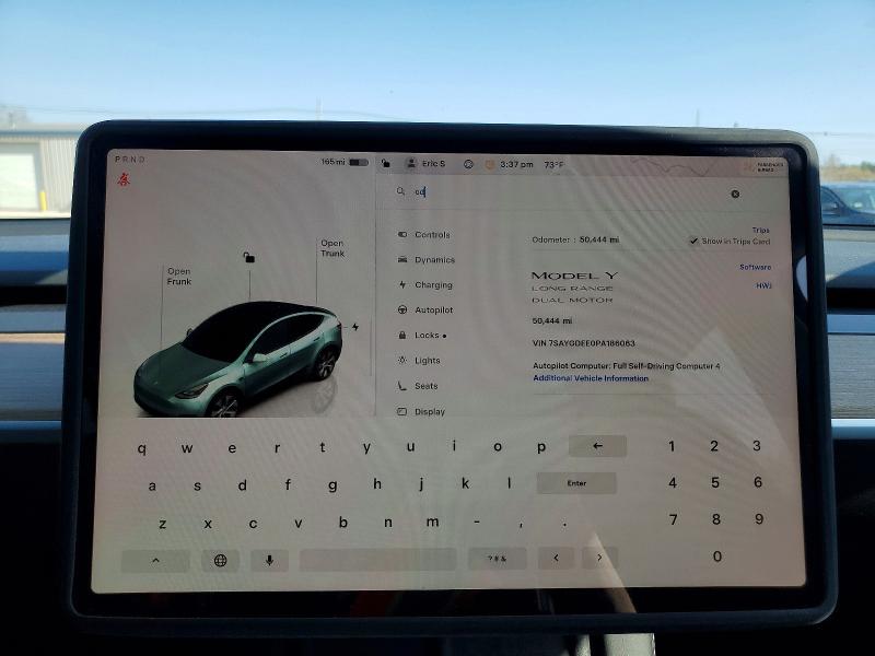 Продажа на аукционе авто 2023 Tesla Model Y, vin: 7SAYGDEE0PA186063, номер лота: 46363776