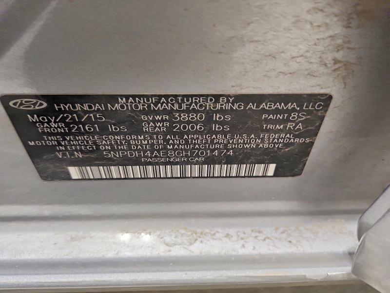 Продажа на аукционе авто 2016 Hyundai Elantra, vin: 5NPDH4AE8GH701474, номер лота: 51097306