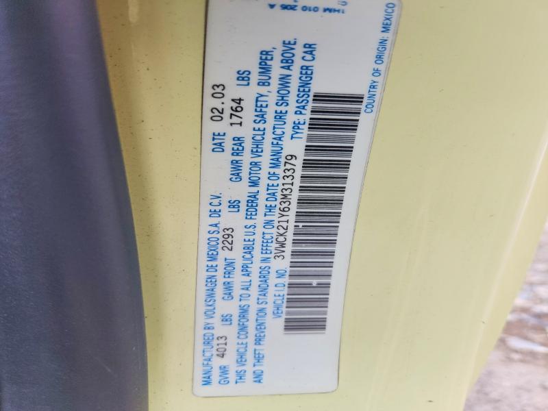 Aukcja sprzedaży 2003 Volkswagen New Beetle, vin: 3VWCK21Y63M313379, numer aukcji: 48700826