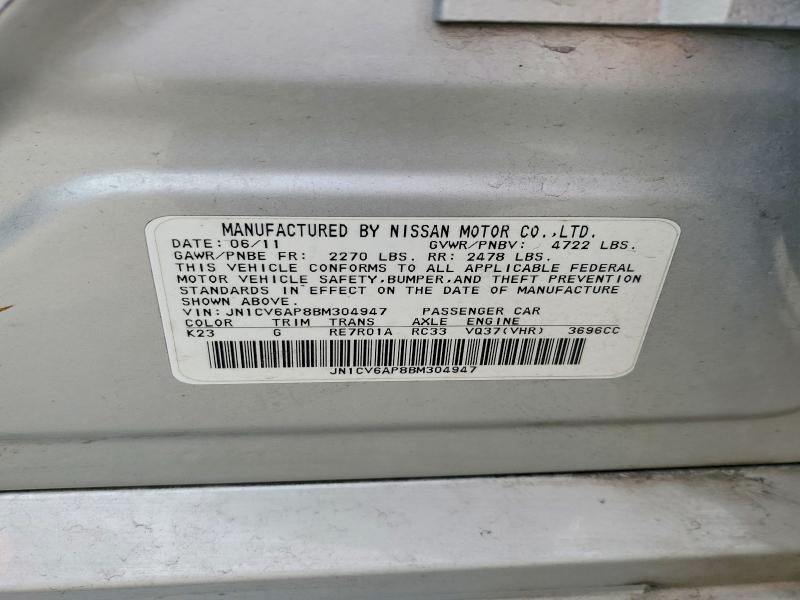 Aukcja sprzedaży 2011 Infiniti G37 Sedan, vin: JN1CV6AP8BM304947, numer aukcji: 50628346