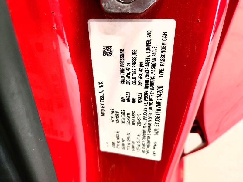 Aukcja sprzedaży 2022 Tesla Model 3, vin: 5YJ3E1EB7NF114200, numer aukcji: 48515246